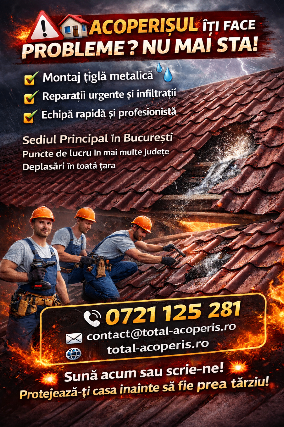 Montaj Tigla Metalica Reparatii Acoperisuri
