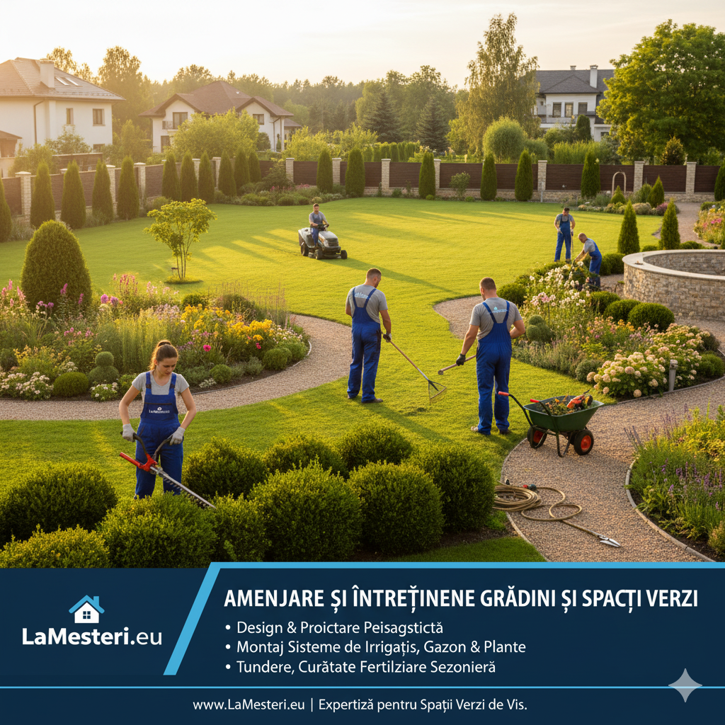 Servicii de amenajare și întreținere grădini și spații verzi